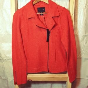 Tahari Wool Jacket moto coat